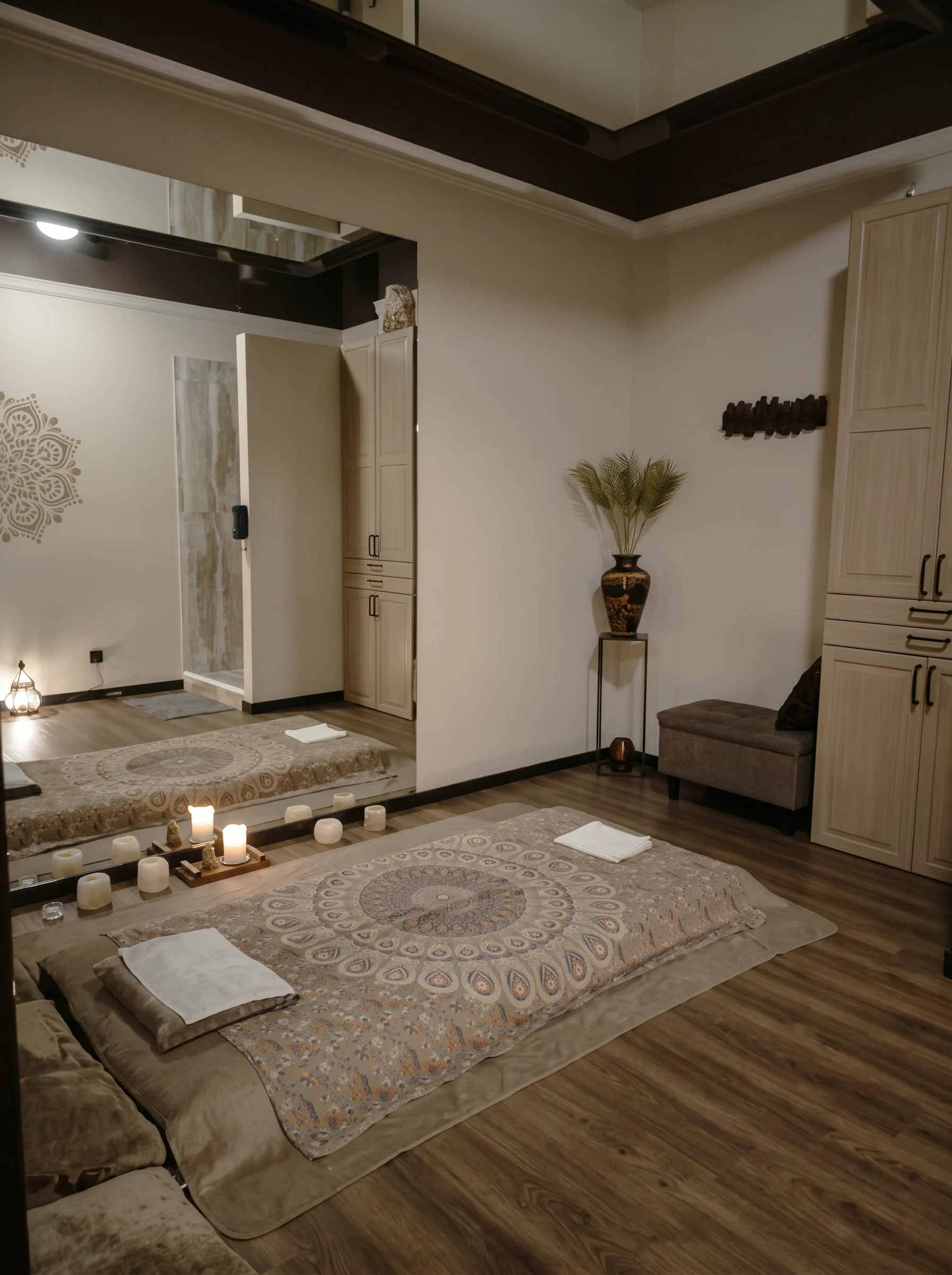 Przestronny gabinet relaksacyjny w salonie